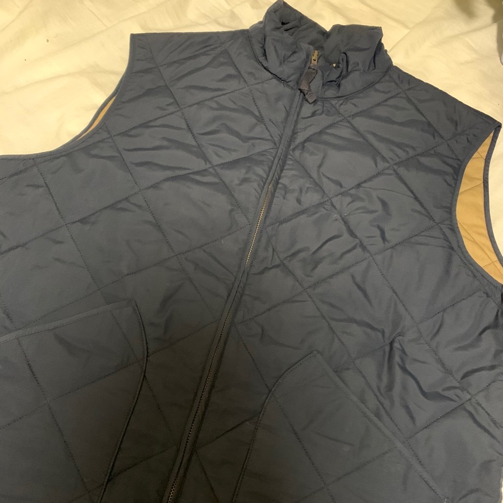 J. Crew quilted navy vest
